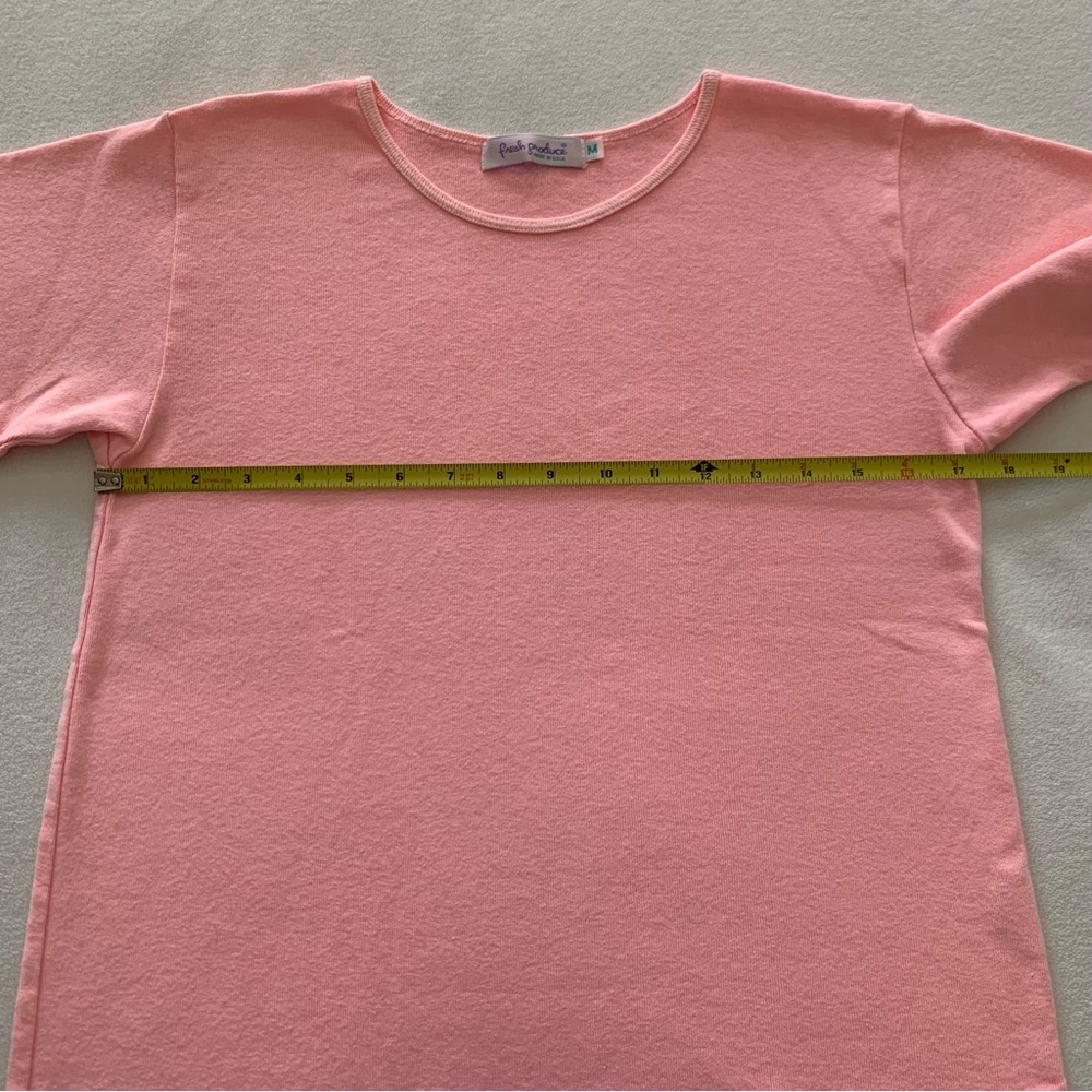 Fresh Produce Light Pink Cotton Tee T-shirt M - Picture 5 of 8